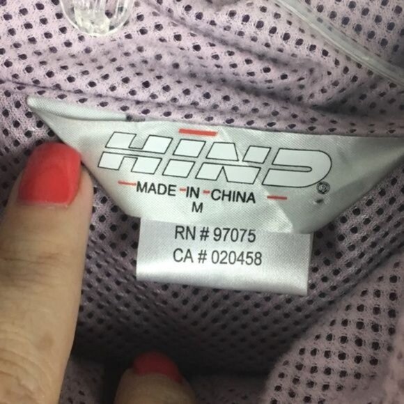 Hind Purple Windbreaker Jacket With Hood & Mesh Accents - Picture 8 of 8